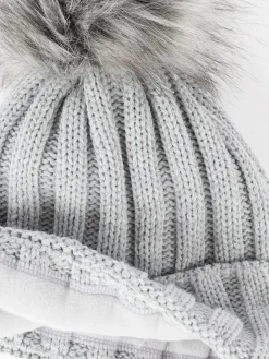 Damen Lisa Tossa Damen Strickmütze mit Bommel