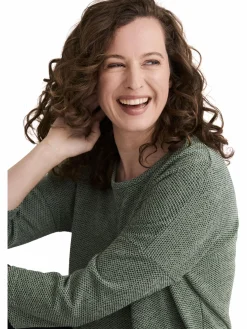 Damen Stooker DOB Damen Strickshirt in melierter Optik