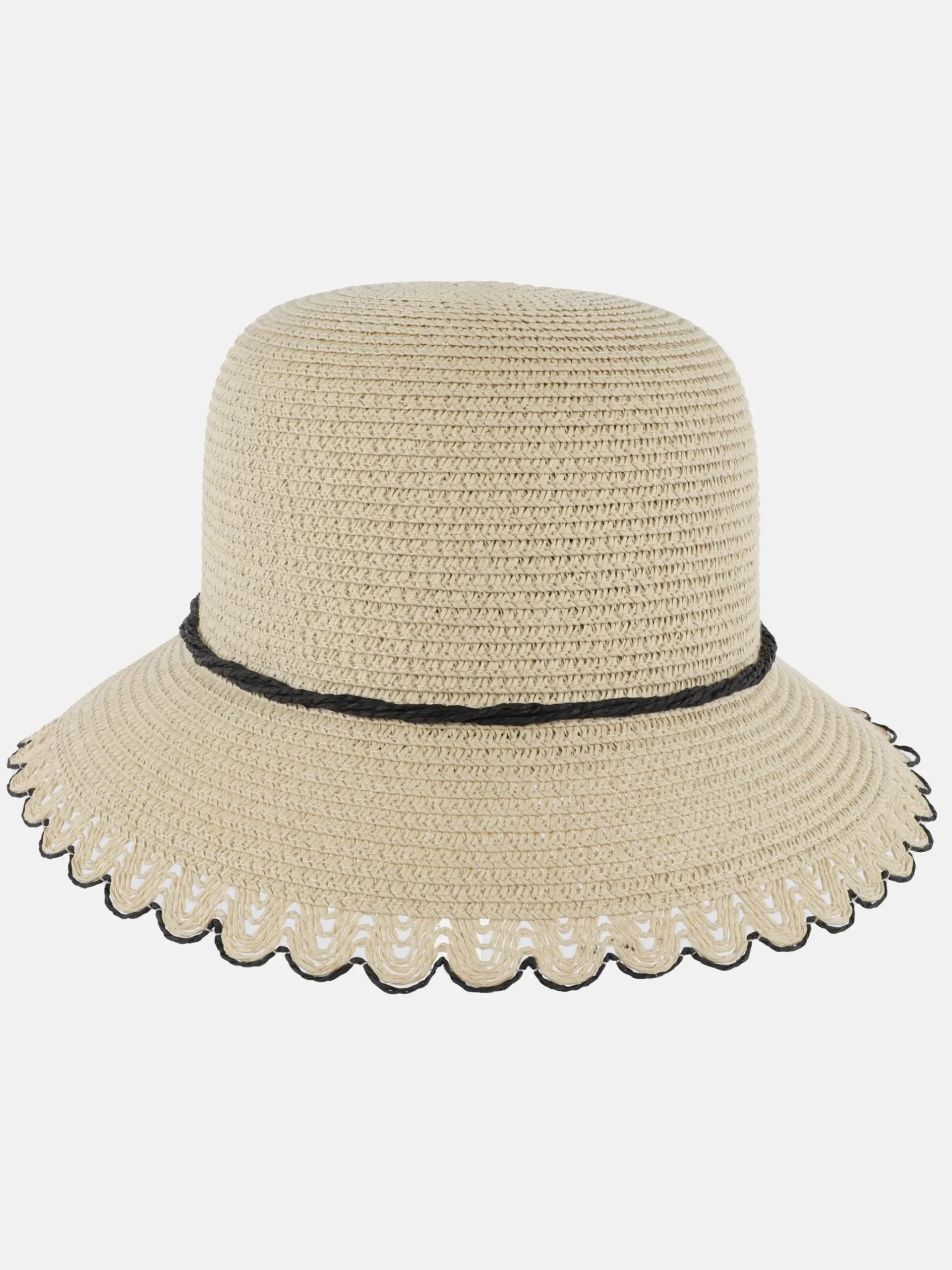 Damen Lisa Tossa Damen Strohhut mit Wellenmuster