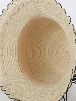 Damen Lisa Tossa Damen Strohhut mit Wellenmuster