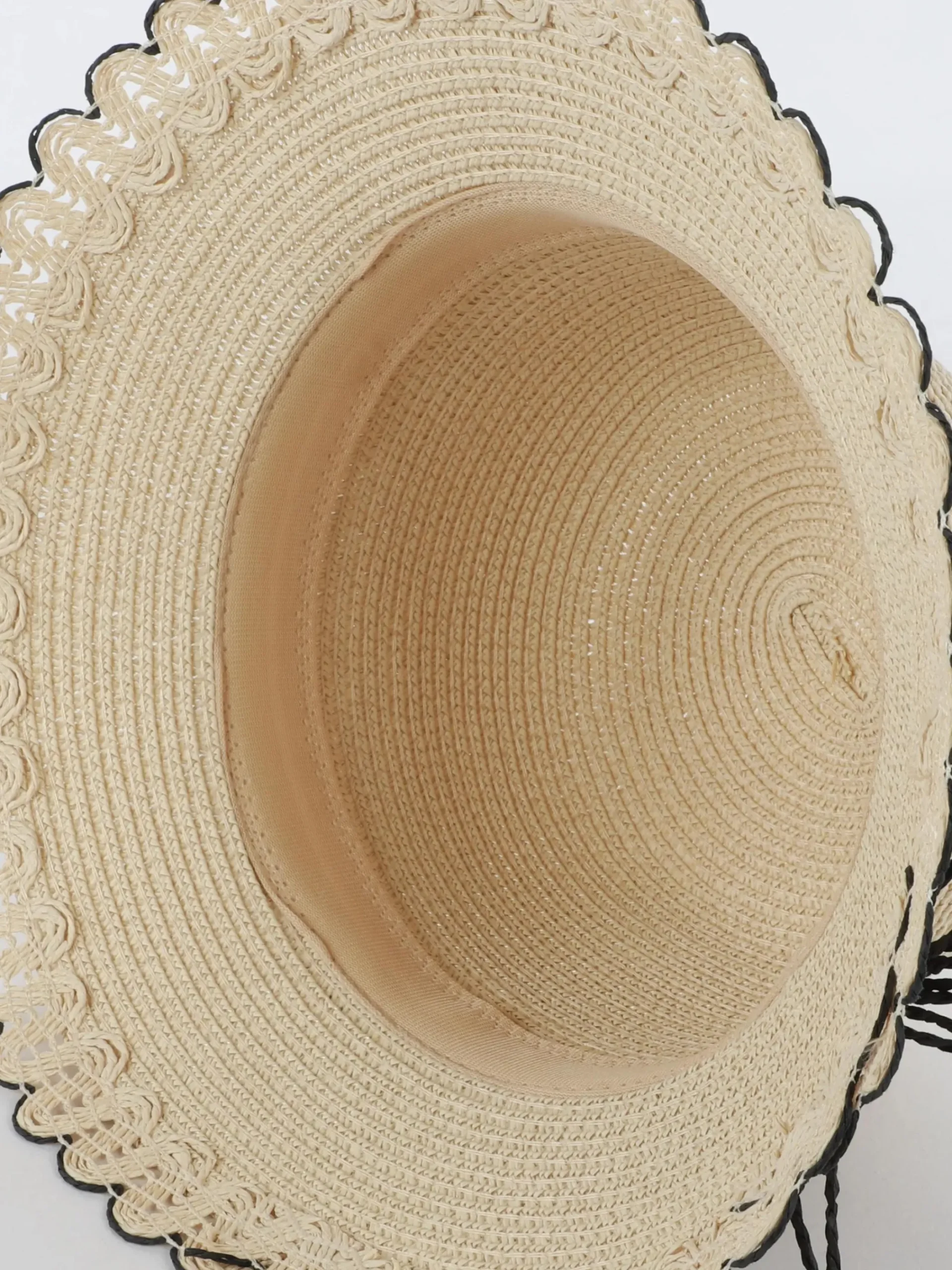 Damen Lisa Tossa Damen Strohhut mit Wellenmuster