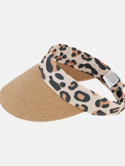 Damen Sure Damen Strohvisier mit Leoband