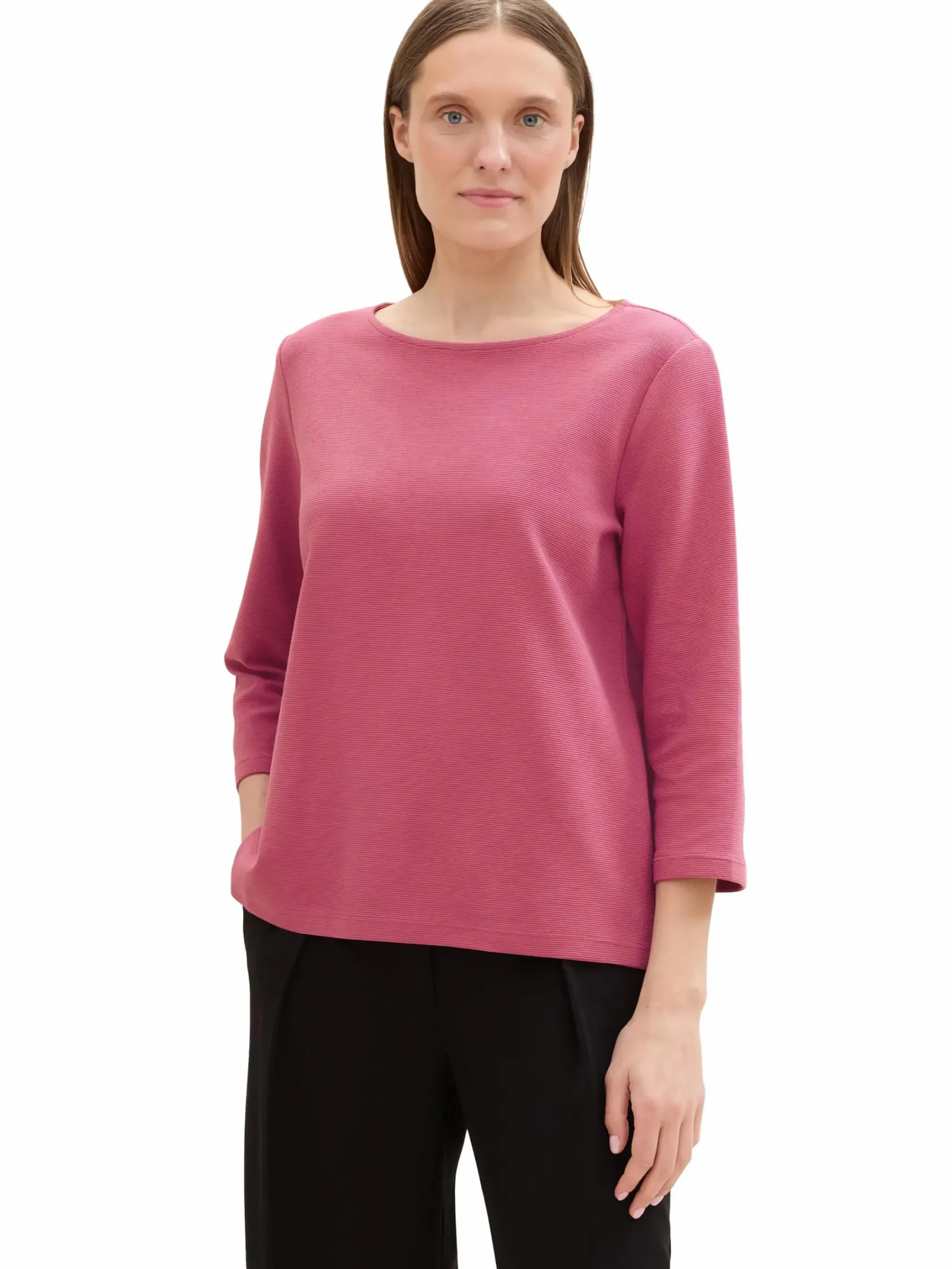 Damen Tom Tailor Damen Strukturshirt in Ripp-Optik
