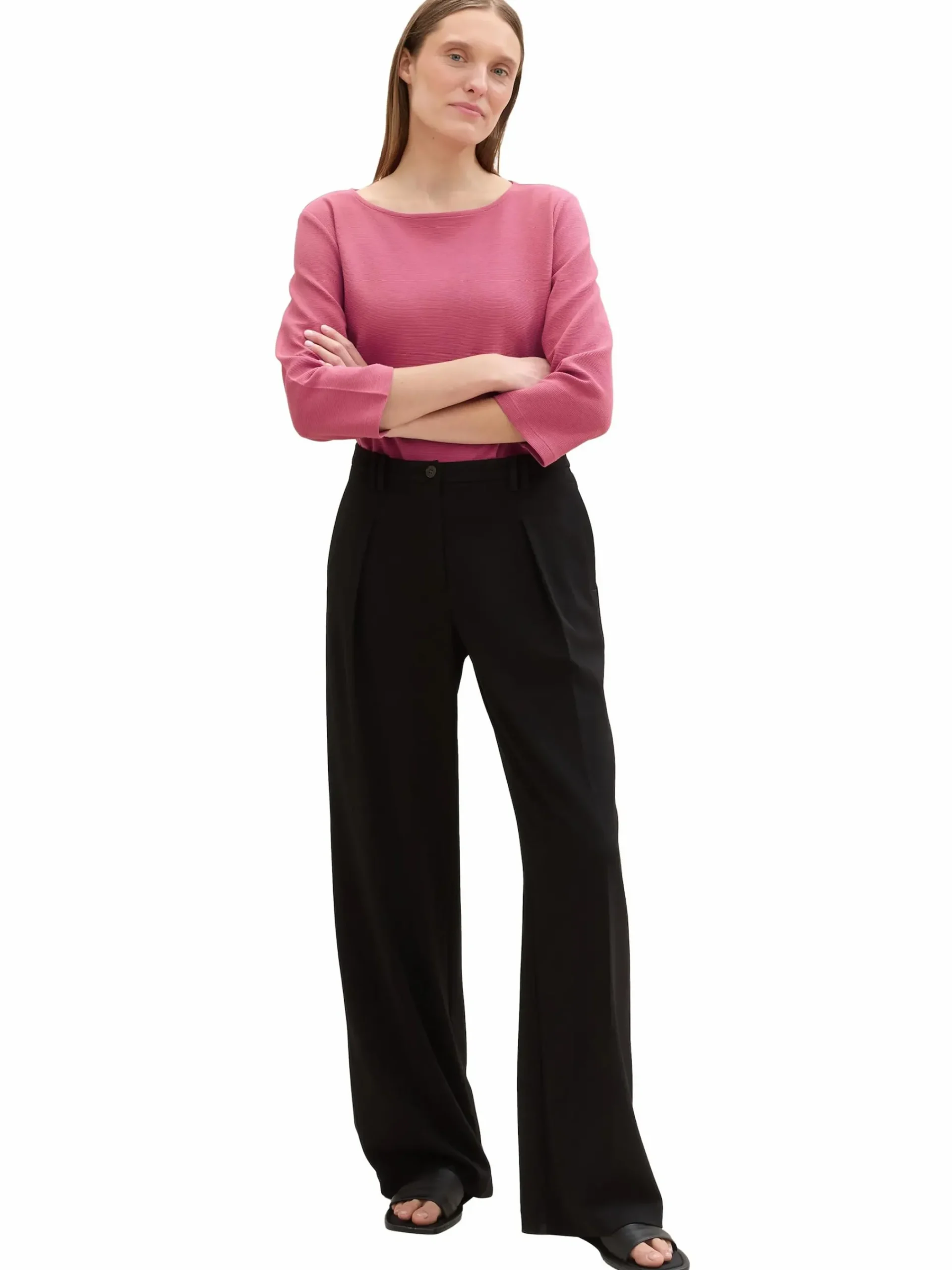 Damen Tom Tailor Damen Strukturshirt in Ripp-Optik