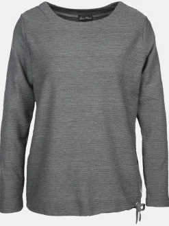 Damen Lisa Tossa Damen Struktur-Shirt mit Streifenoptik