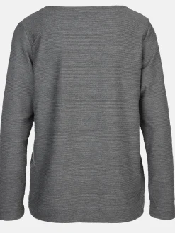 Damen Lisa Tossa Damen Struktur-Shirt mit Streifenoptik