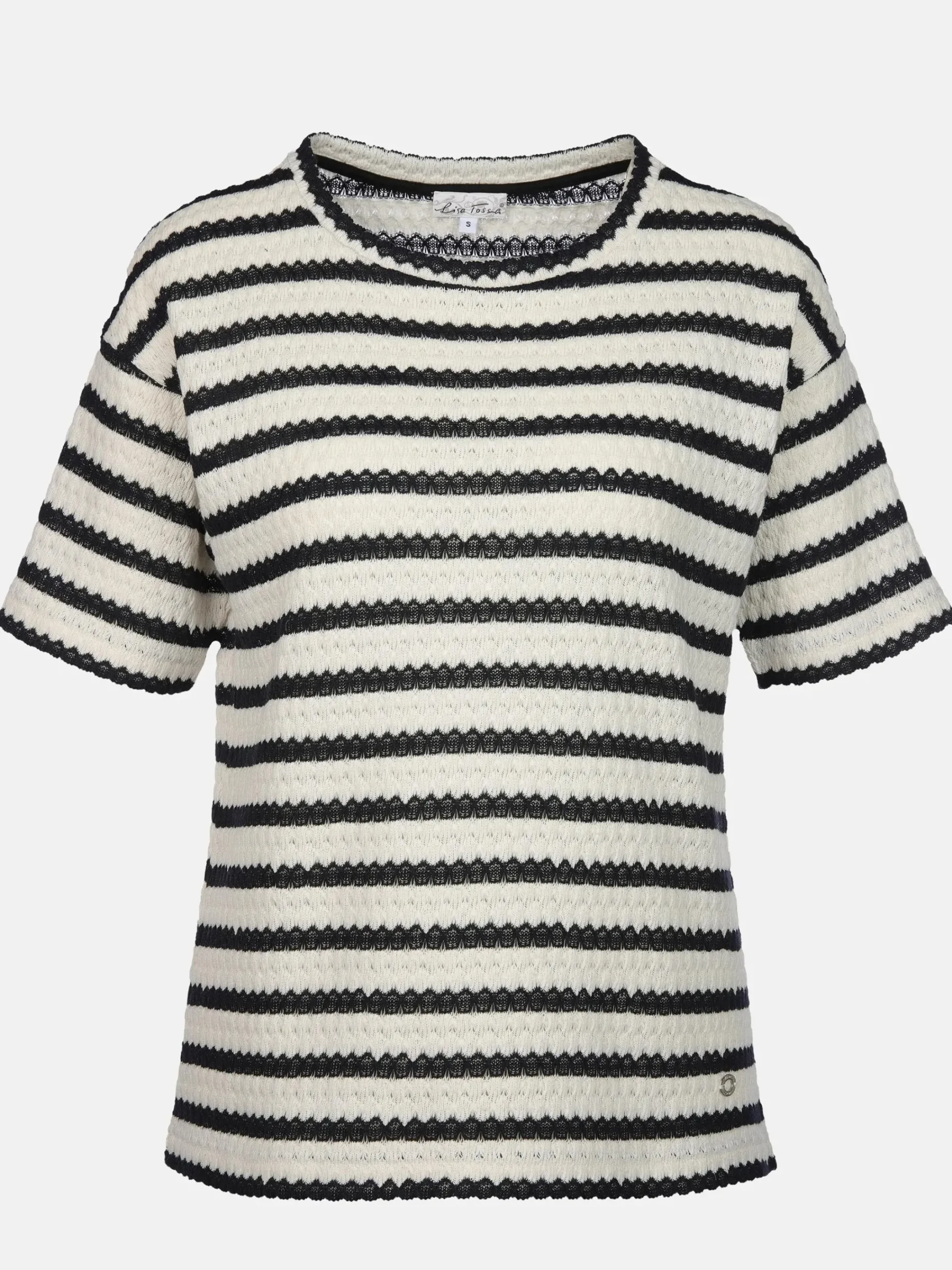 Damen Lisa Tossa Damen Struktur-Shirt mit Streifen