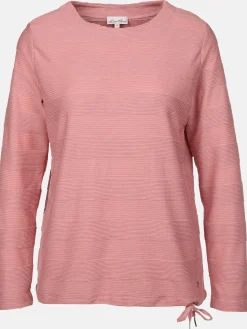 Damen Lisa Tossa Damen Struktur-Shirt mit Streifenoptik