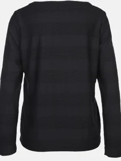 Damen Lisa Tossa Damen Struktur-Shirt mit Streifenoptik