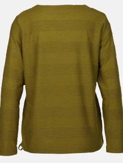 Damen Lisa Tossa Damen Struktur-Shirt mit Streifenoptik