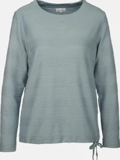 Damen Lisa Tossa Damen Struktur-Shirt mit Streifenoptik