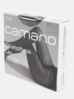Damen Camano Damen Strumpfhose mit Leo-Muster, 20DEN