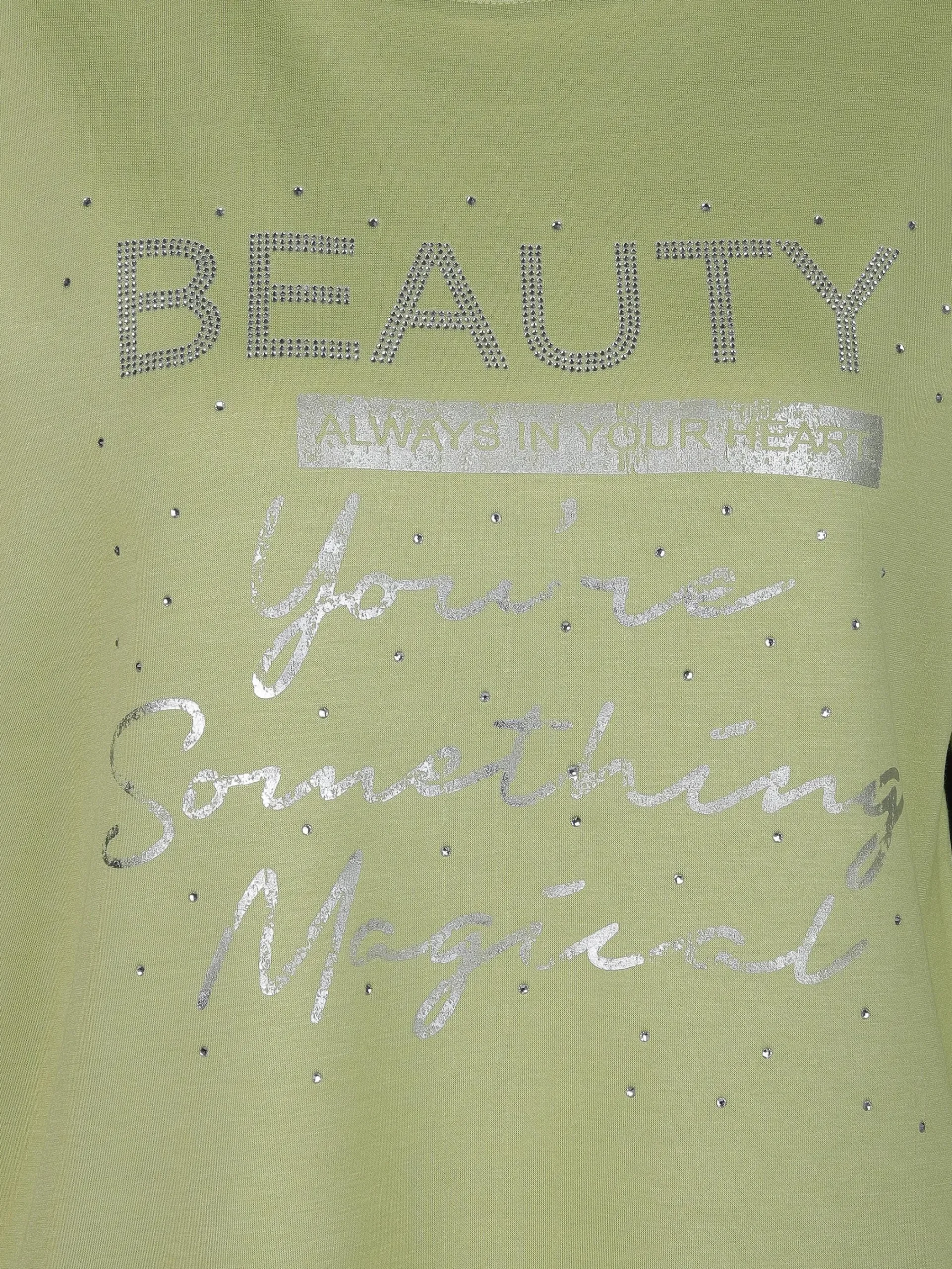 Damen Lisa Tossa Damen Sweatshirt mit Glitzersteinchen und Glitzerprint