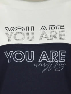 Damen Lisa Tossa Damen Sweatshirt mit Print und Glitzernieten