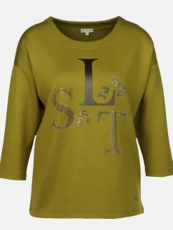 Damen Lisa Tossa Damen Sweatshirt mit Strassbesatz