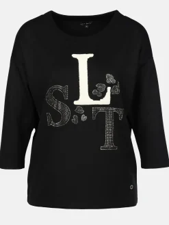 Damen Lisa Tossa Damen Sweatshirt mit Strassbesatz