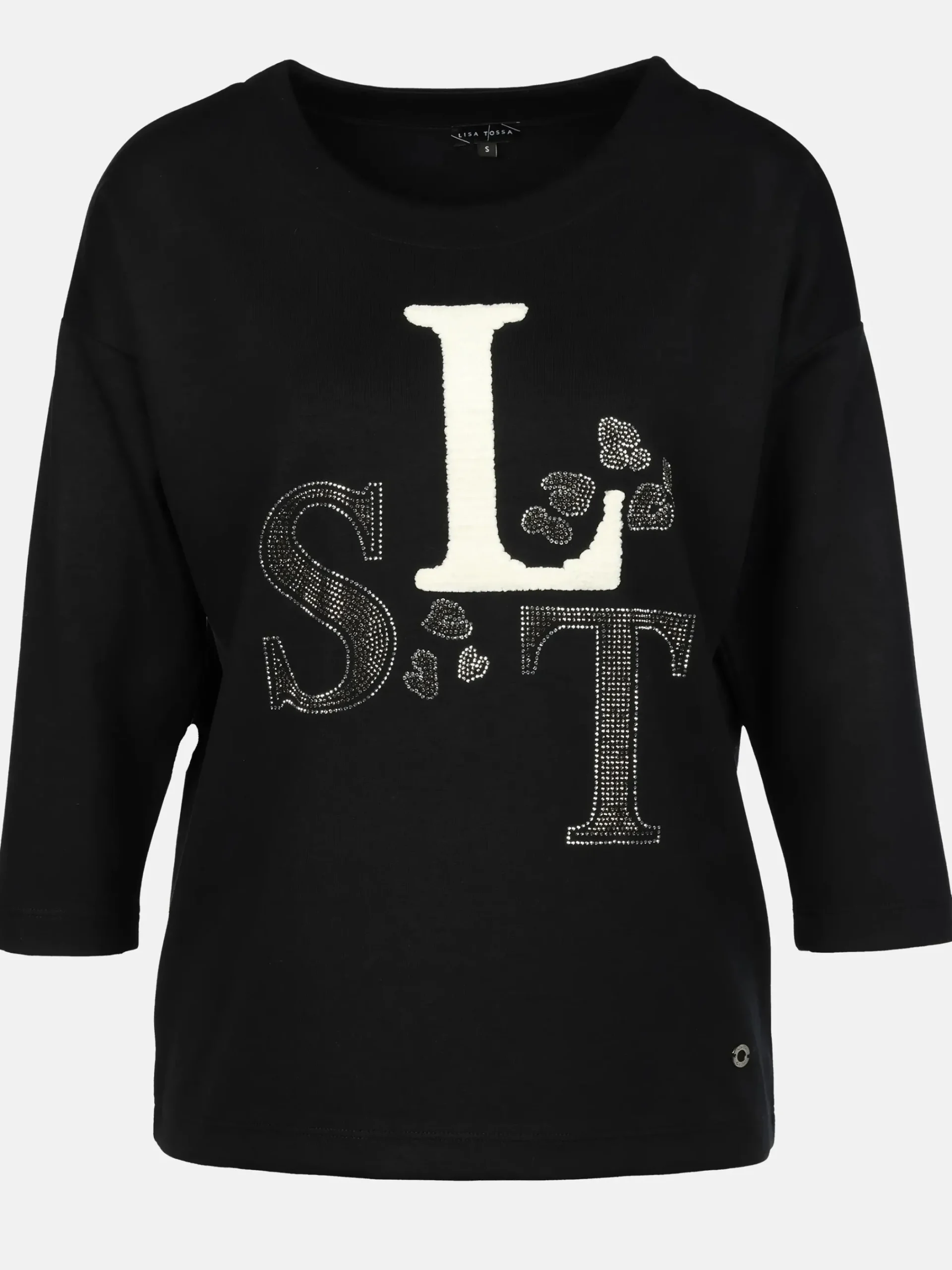 Damen Lisa Tossa Damen Sweatshirt mit Strassbesatz