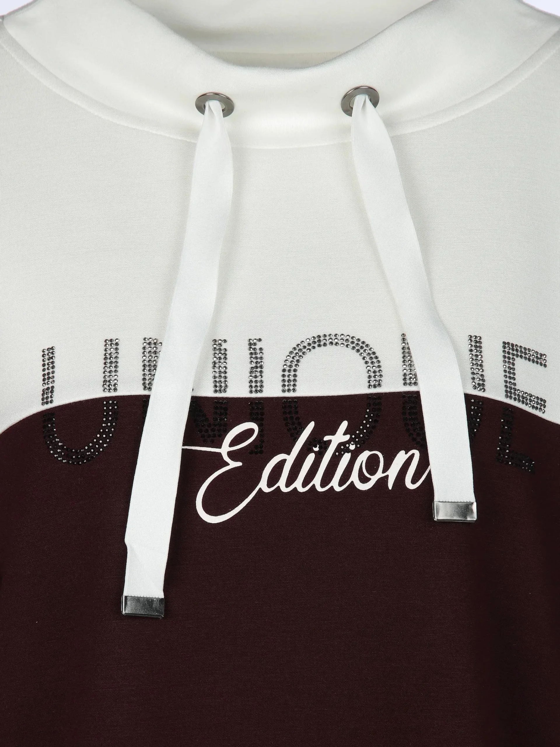 Damen Lisa Tossa Damen Sweatshirt mit Strasssteinchen