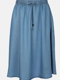 Damen Sure Damen Tencel Rock in Jeansoptik