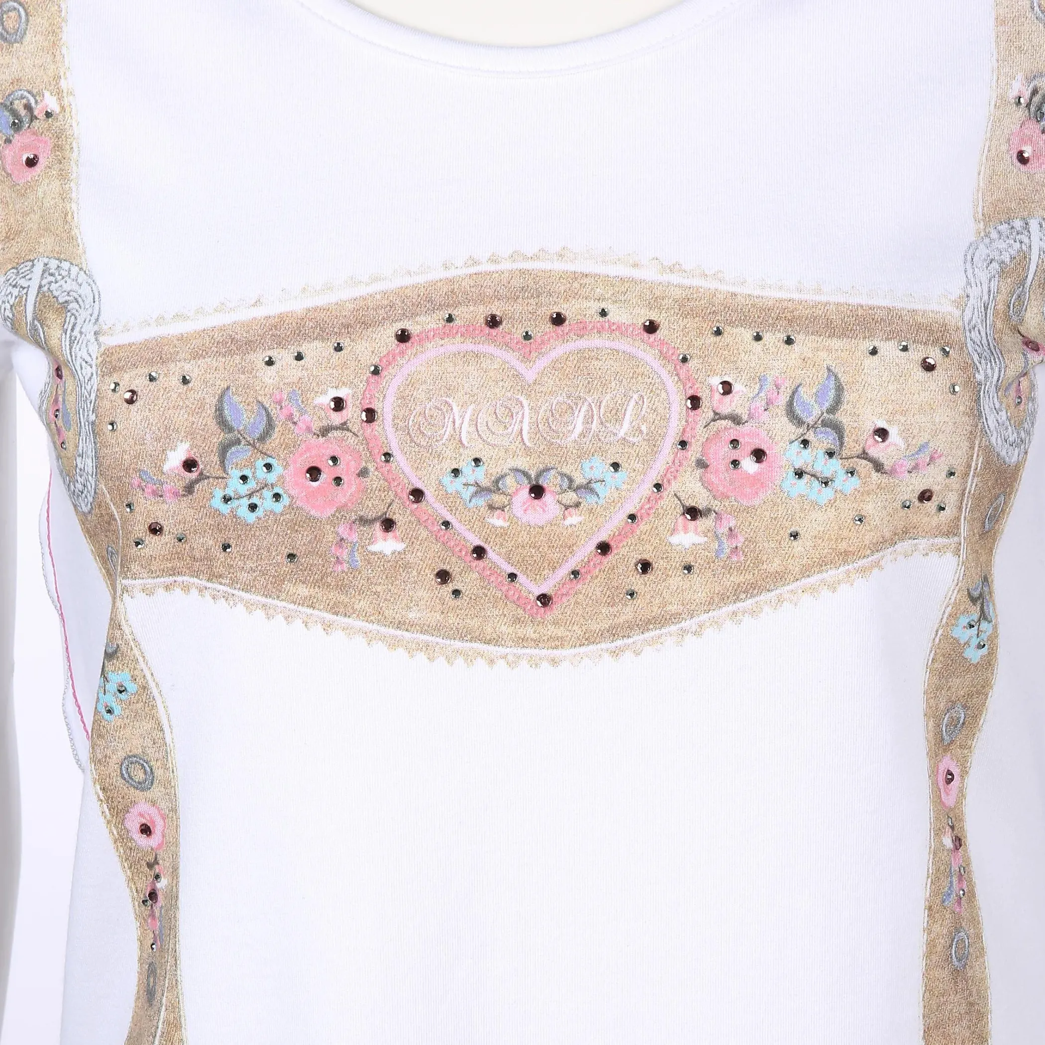 Damen Brandl Tracht Damen Trachtenshirt mit Schmucksteinen