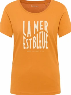 Damen Mustang Damen T-Shirt "Alma" mit Frontprint