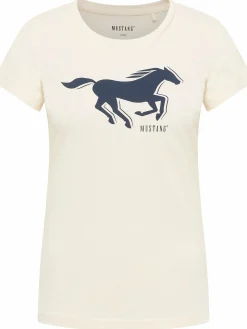 Damen Mustang Damen T-Shirt "Loa" mit Pferdeprint