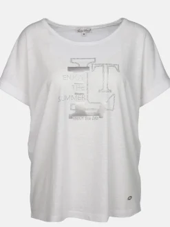 Damen Lisa Tossa Damen T-Shirt mit Glitzerfrontprint