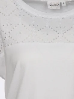 Damen Lisa Tossa Damen T-Shirt mit Lochstickerei