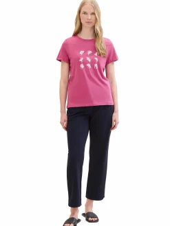 Damen Tom Tailor Damen T-Shirt mit Rubber Print