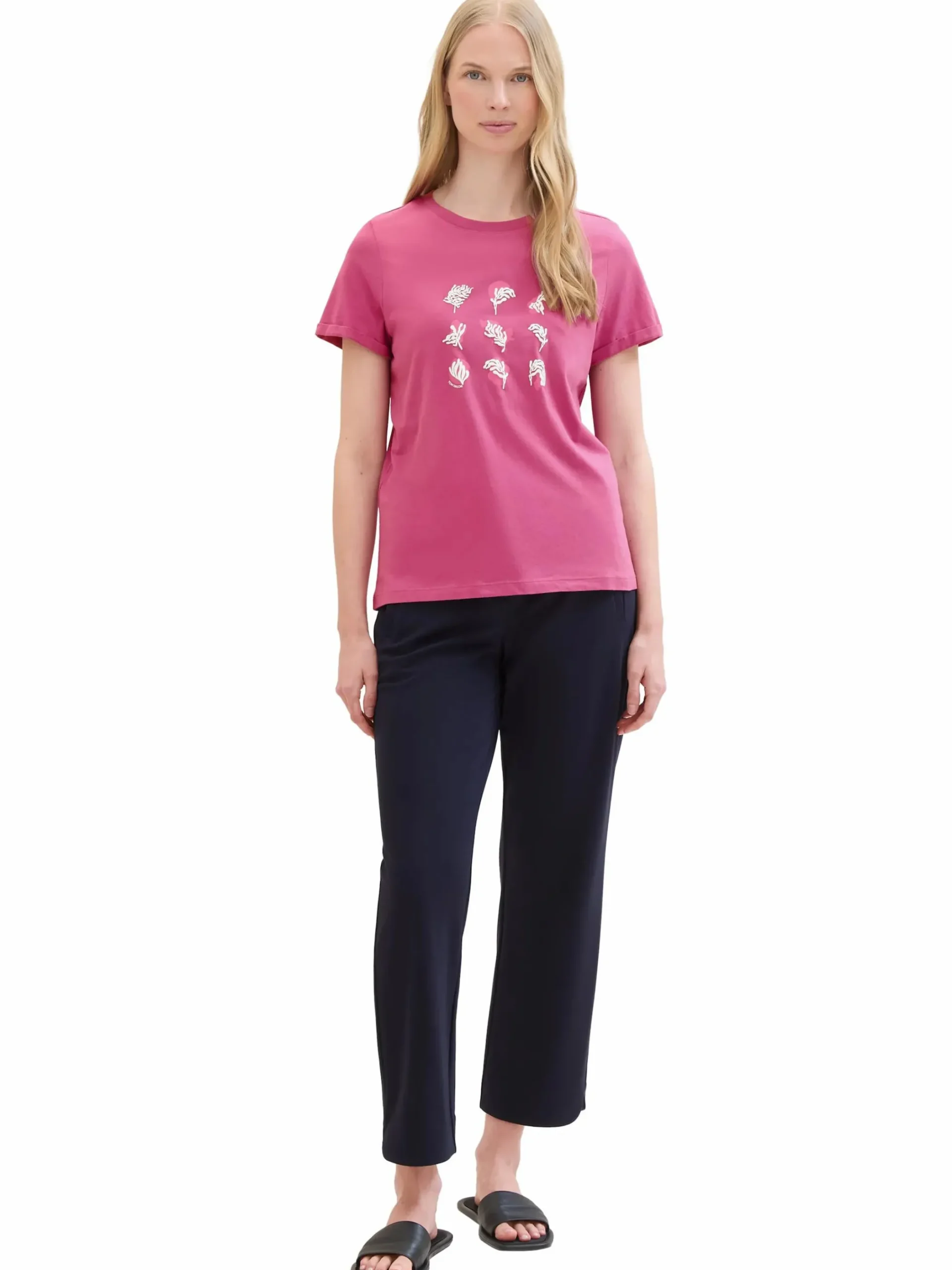 Damen Tom Tailor Damen T-Shirt mit Rubber Print