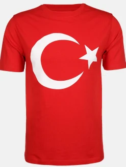 Damen Grinario Sports Damen/Herren T-Shirt mit Länderfahne Fussball EM24