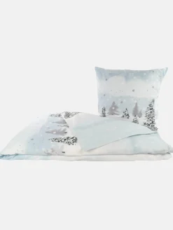 Kaeppel I Feinbiber Bettwäsche mit winterlichem Motiv, 155x220cm