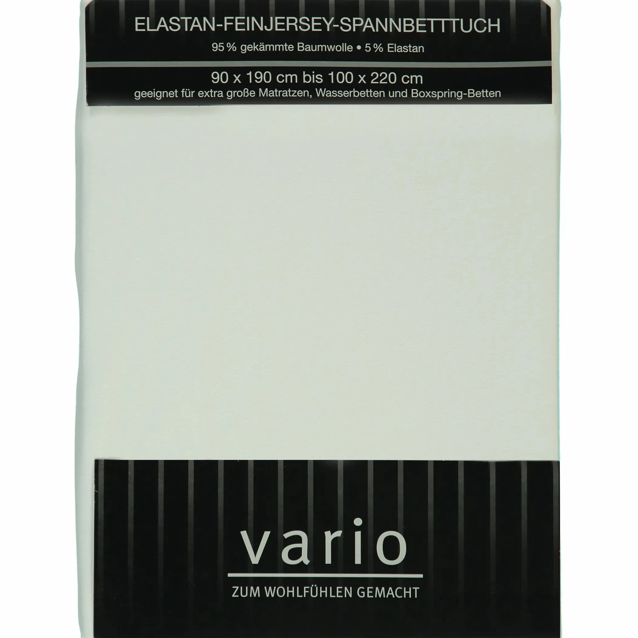 Vario Feinjersey Spannbetttuch 90x190cm bis 100x220cm