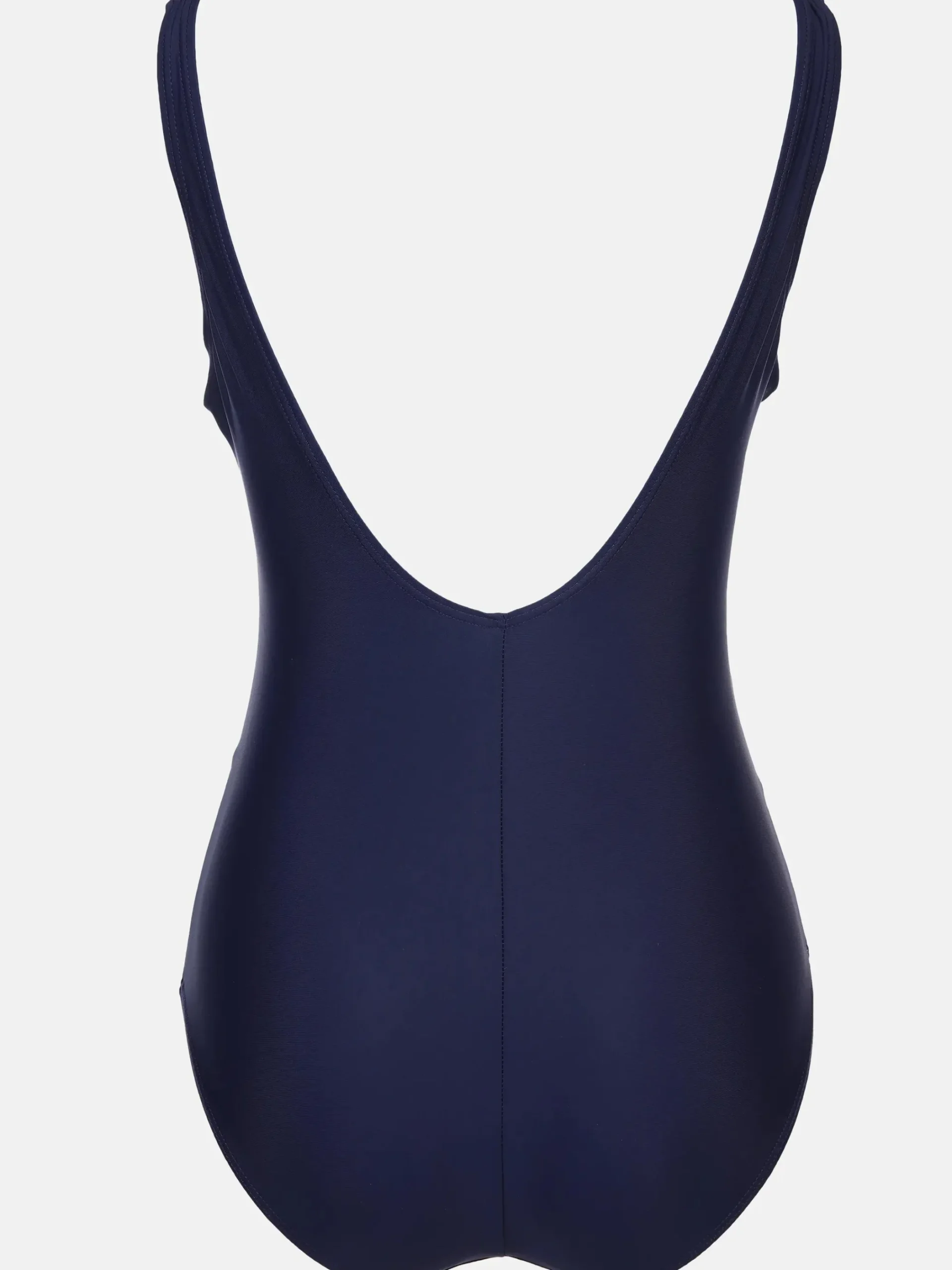 Damen Sonja Blank Große Größen Badeanzug mit farbigen Paspelstreifen