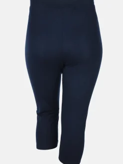 Damen Sonja Blank Große Größen Basic Capri-Leggings