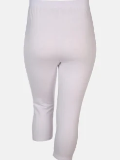 Damen Sonja Blank Große Größen Basic Capri-Leggings