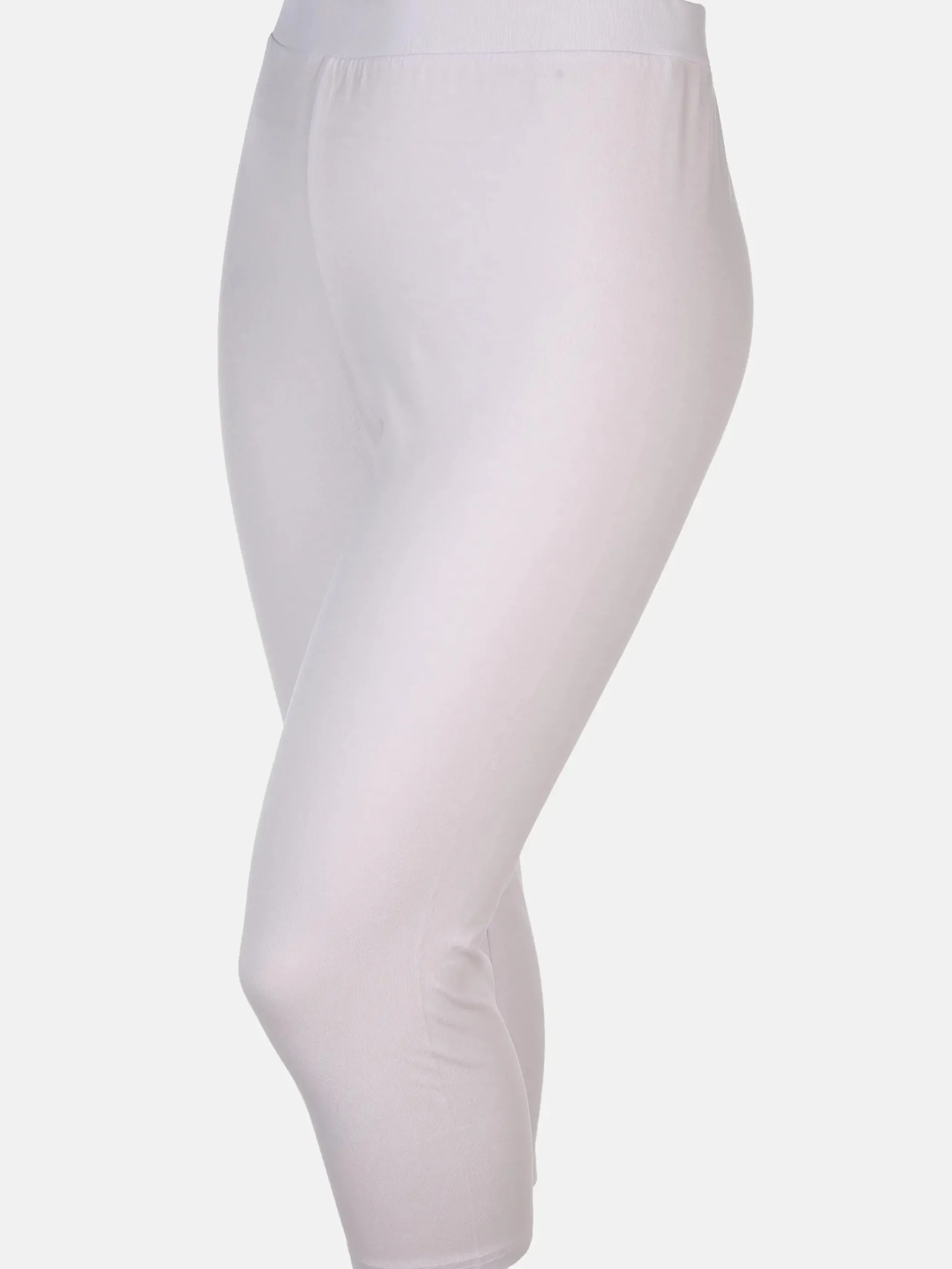 Damen Sonja Blank Große Größen Basic Capri-Leggings