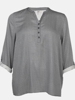 Damen Sonja Blank Große Größen Bluse im Minimalprint