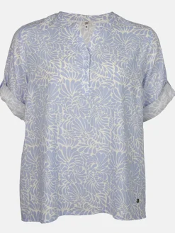 Damen Sonja Blank Große Größen Bluse mit Alloverprint