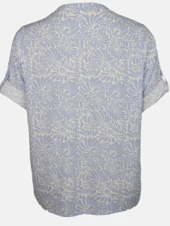 Damen Sonja Blank Große Größen Bluse mit Alloverprint