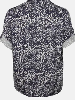 Damen Sonja Blank Große Größen Bluse mit Alloverprint