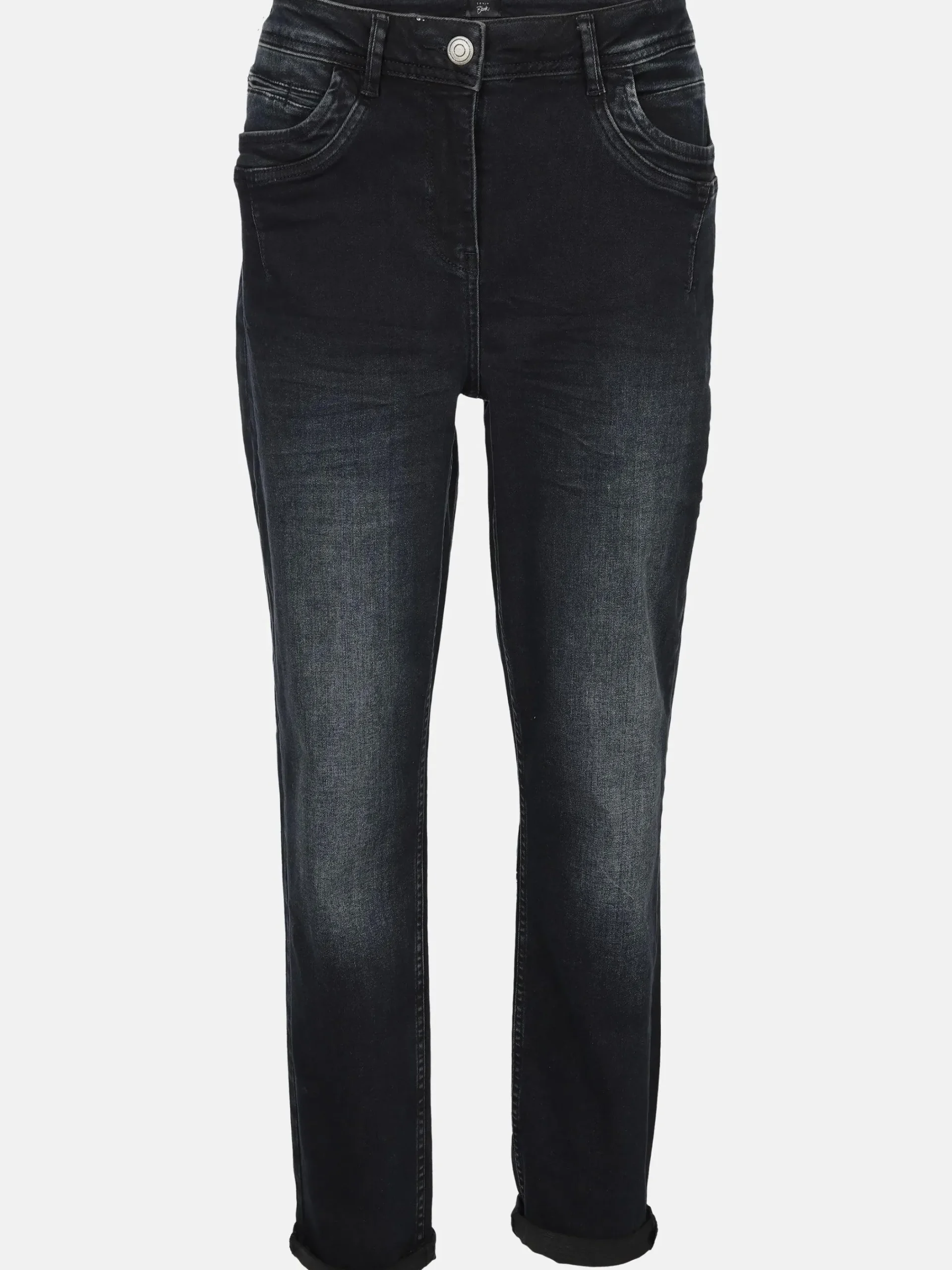 Damen Sonja Blank Große Größen Jeanshose Slimfit