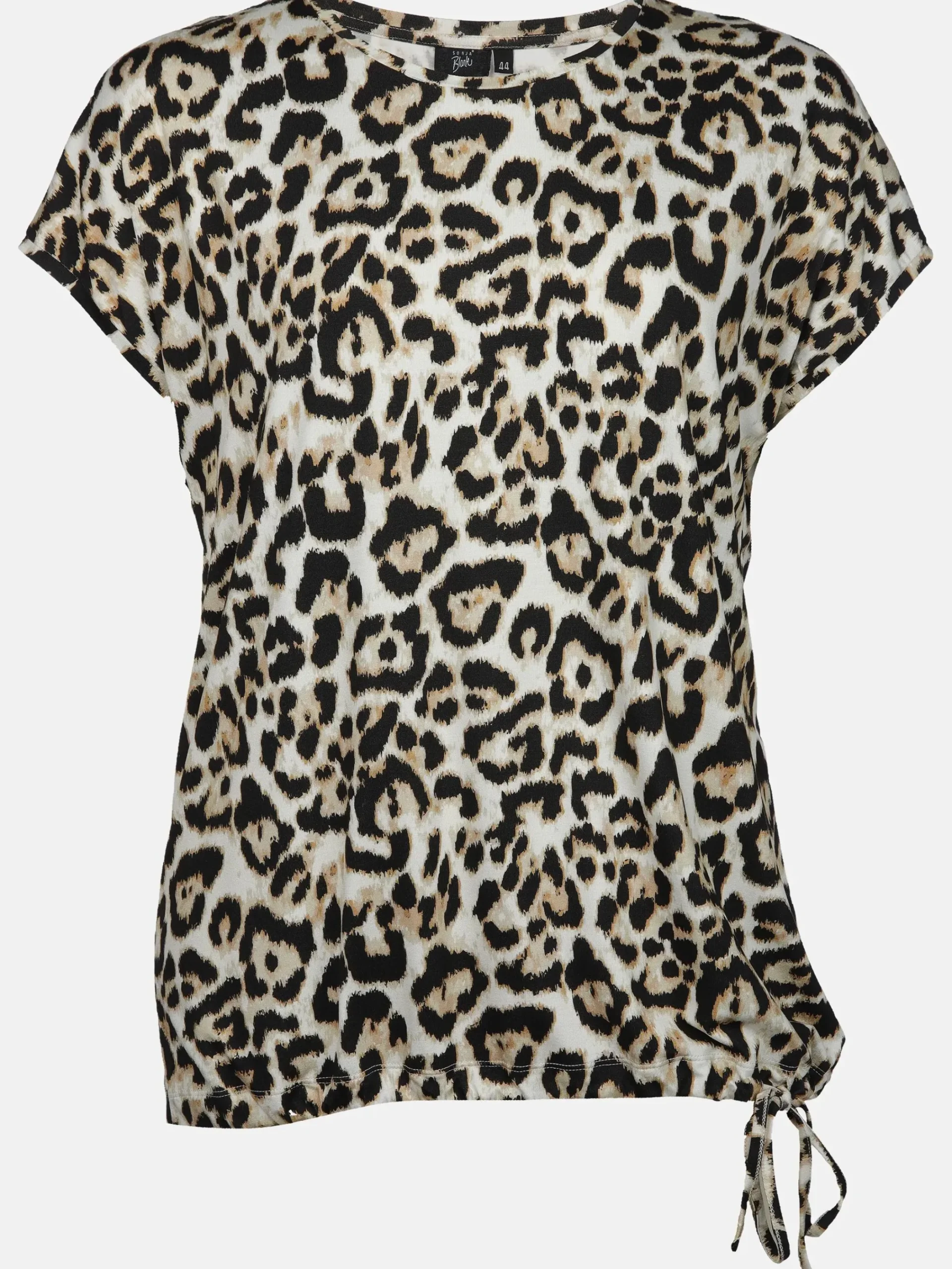 Damen Sonja Blank Große Größen Leoshirt mit Bindeband