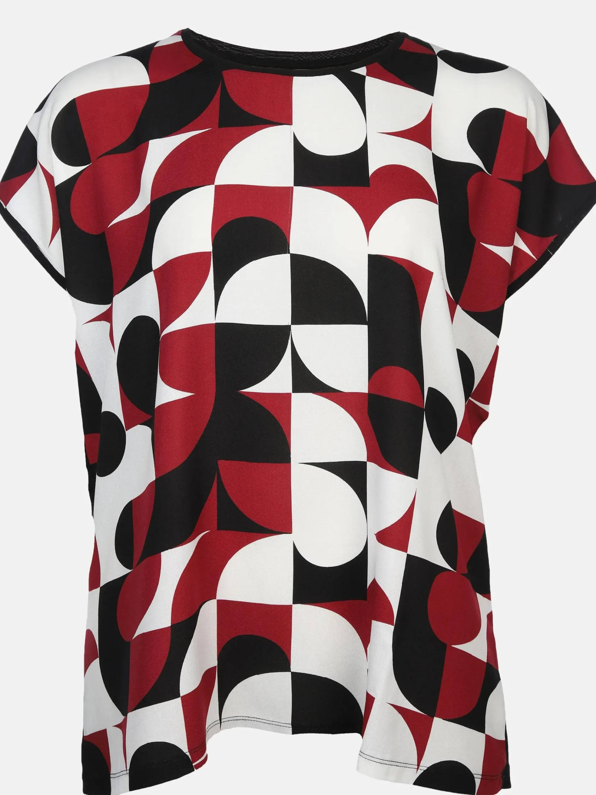 Damen Sonja Blank Große Größen Materialmix-Shirt