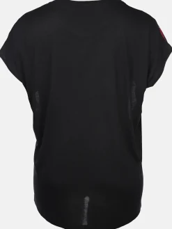 Damen Sonja Blank Große Größen Materialmix-Shirt