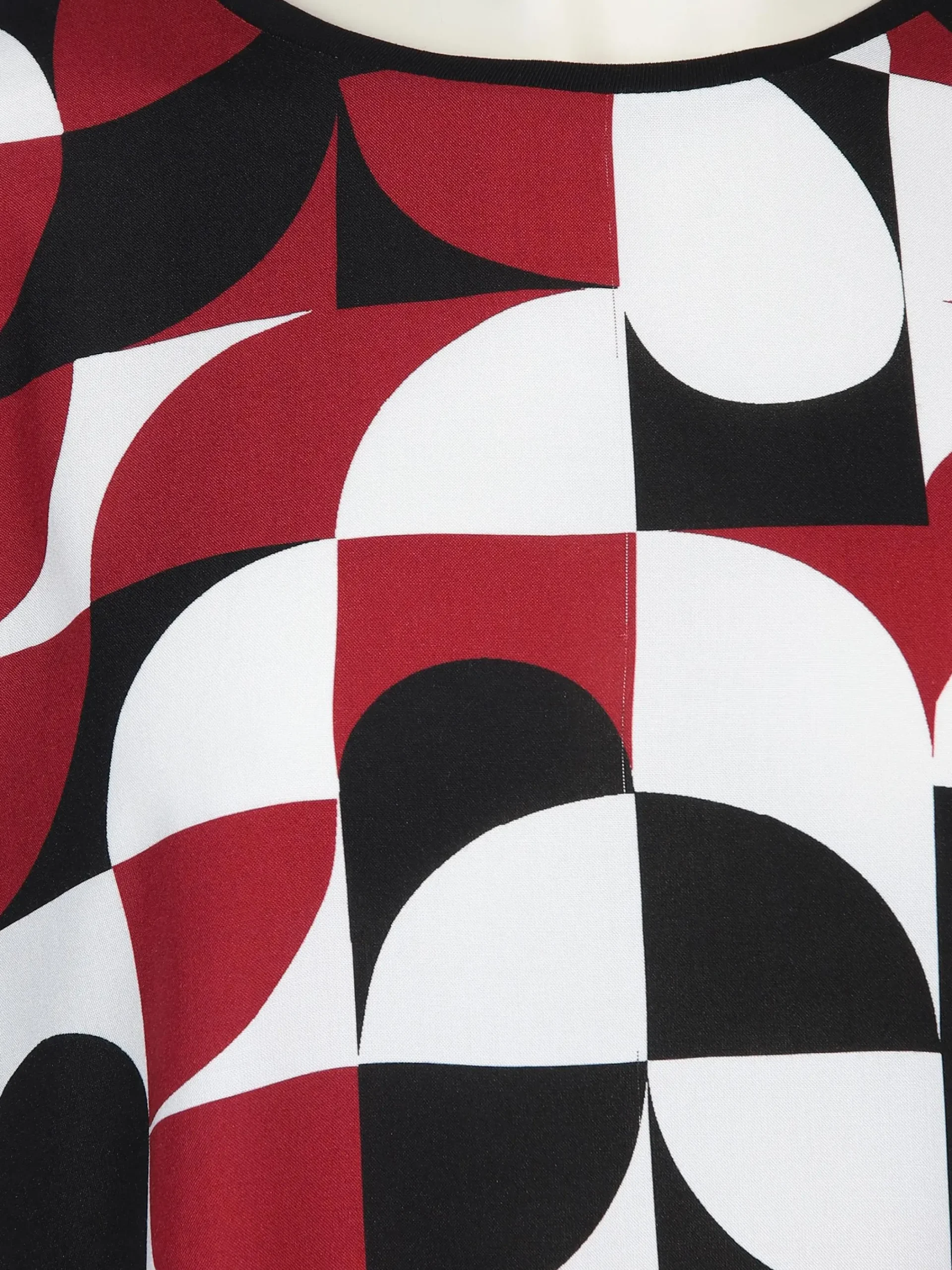 Damen Sonja Blank Große Größen Materialmix-Shirt