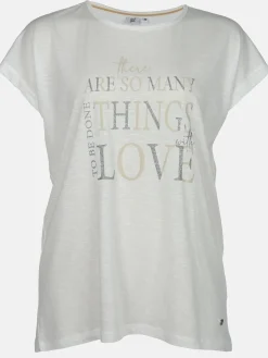 Damen Sonja Blank Große Größen Shirt mit Glitzerprint