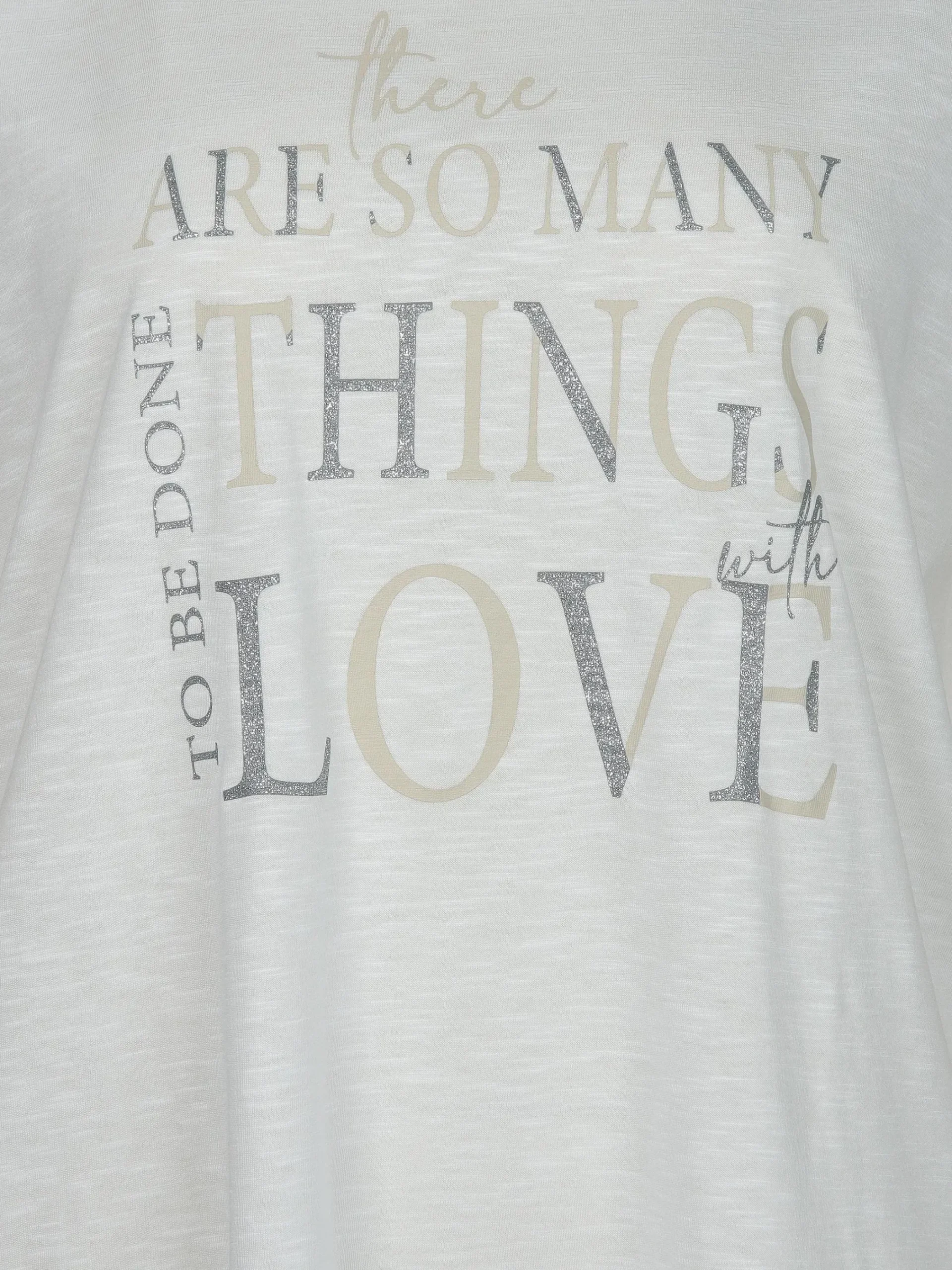 Damen Sonja Blank Große Größen Shirt mit Glitzerprint