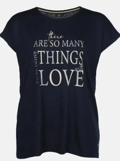 Damen Sonja Blank Große Größen Shirt mit Glitzerprint