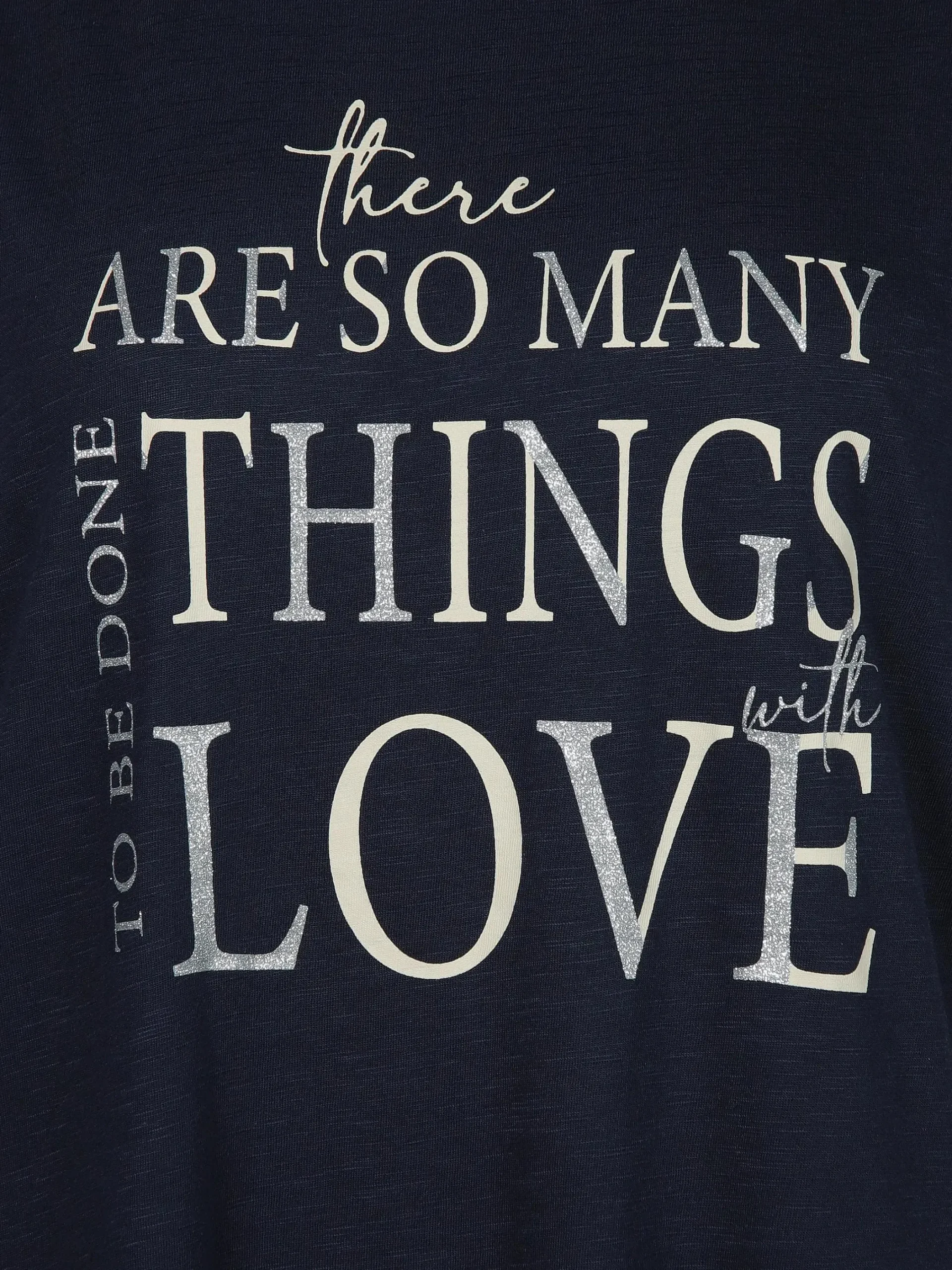 Damen Sonja Blank Große Größen Shirt mit Glitzerprint